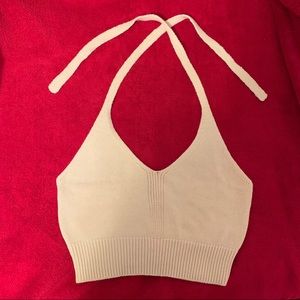 💕 H&M cropped, knit halter top